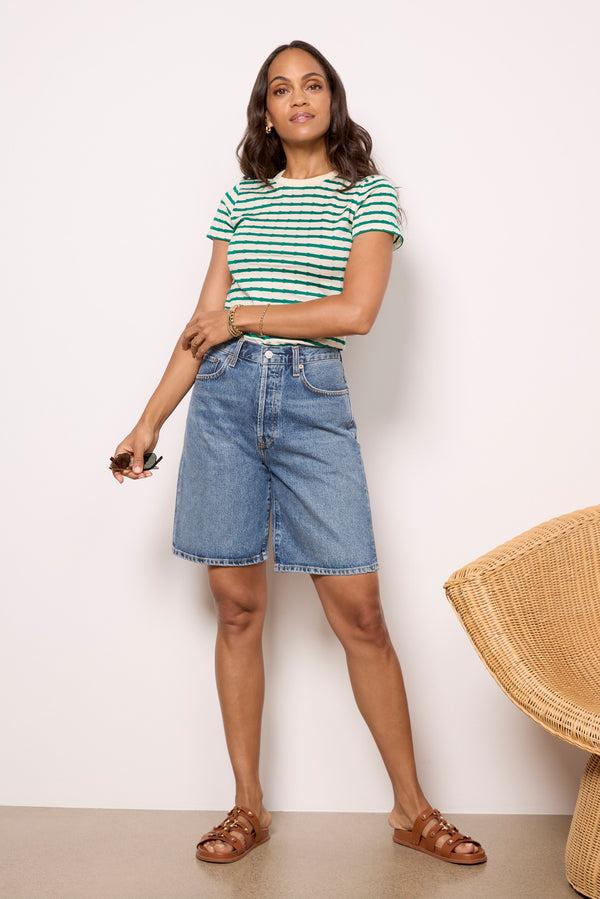 Everve Laurence Vintage Tee Porcelain/Green