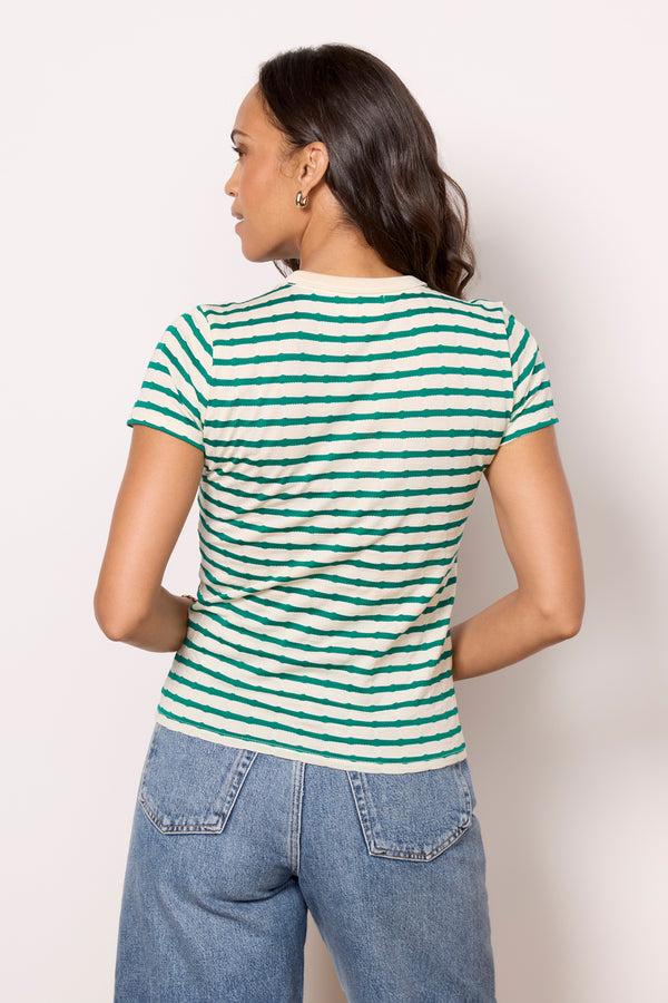 Everve Laurence Vintage Tee Porcelain/Green