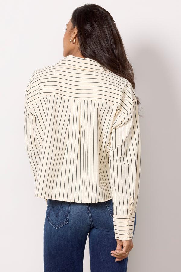 Everve Laurent Blouse Creamblackstripe