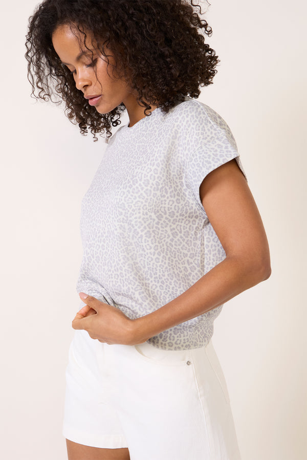 Everve Layla Leopard Top Grayleopard