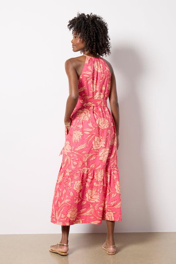 Everve Layla Maxi Dress Pinkbotanicalprint