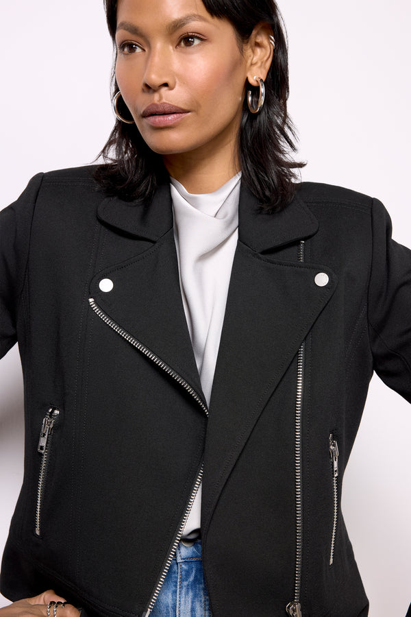 Everve Lena Moto Jacket Black