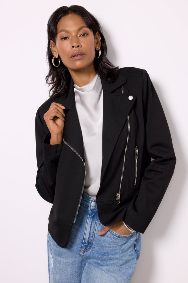 everve Lena Moto Jacket Black