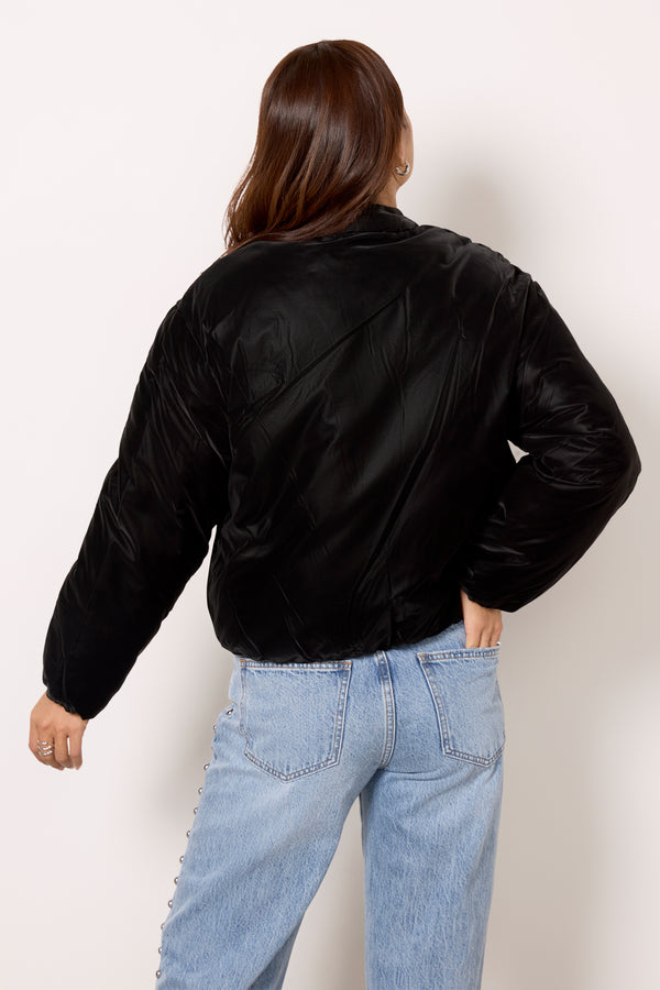 Everve Leni Padded Bomber Noir