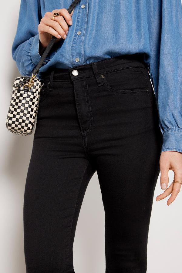 Everve Lennon Crop Bootcut Jean Noir