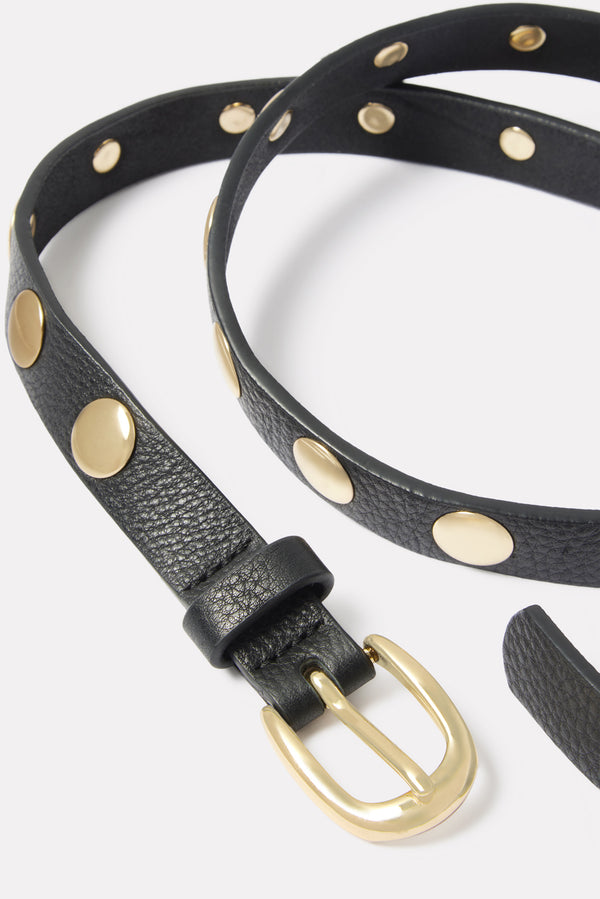 Everve Lennox Studded Belt Black