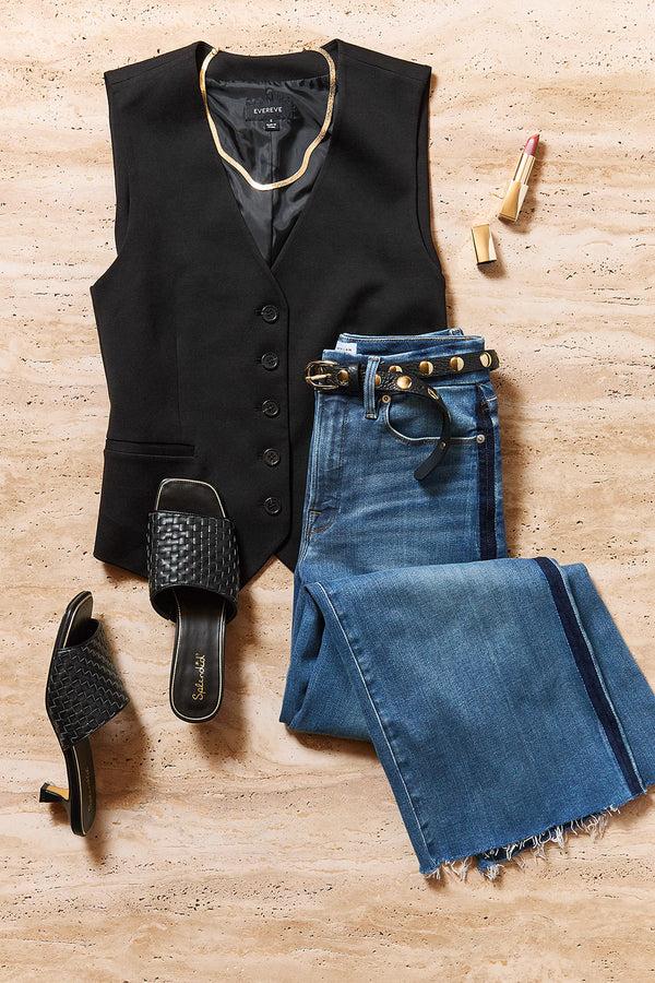 Everve Lennox Studded Belt Black