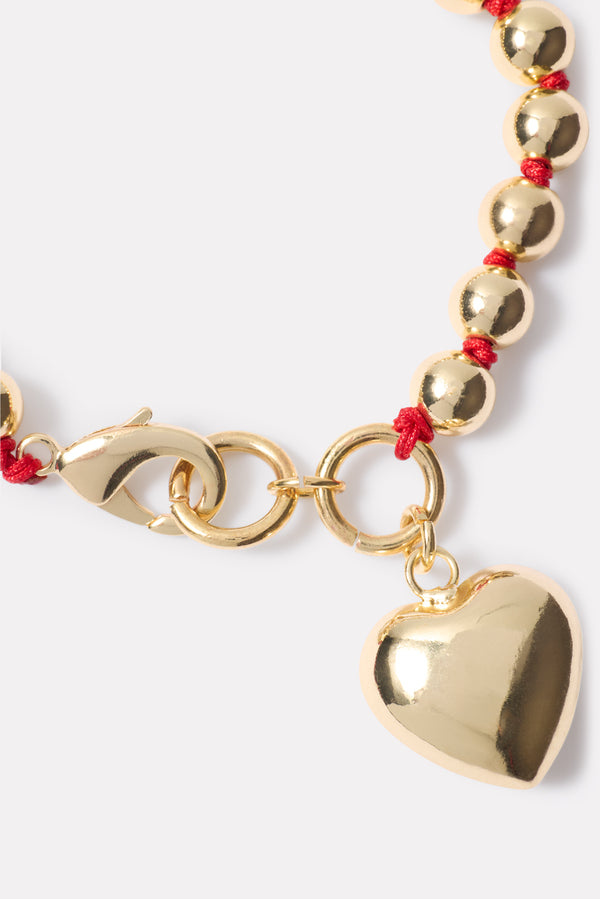 Everve Lilith Heart Bracelet Gold/Red
