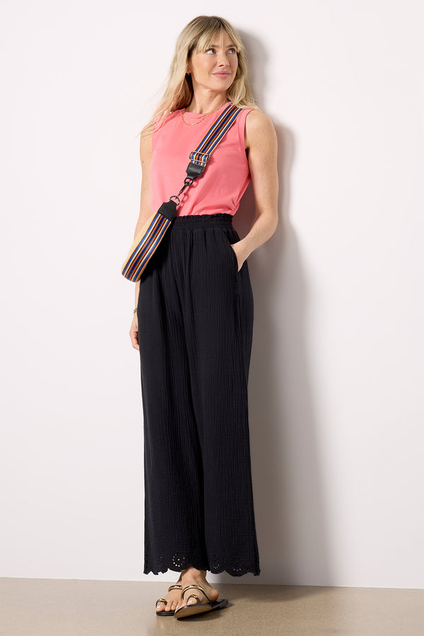 Everve Lilly Ruched Tank Coral