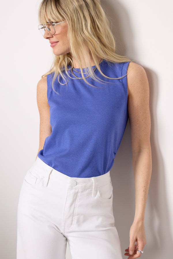 Everve Lilly Ruched Tank Deepultramarine