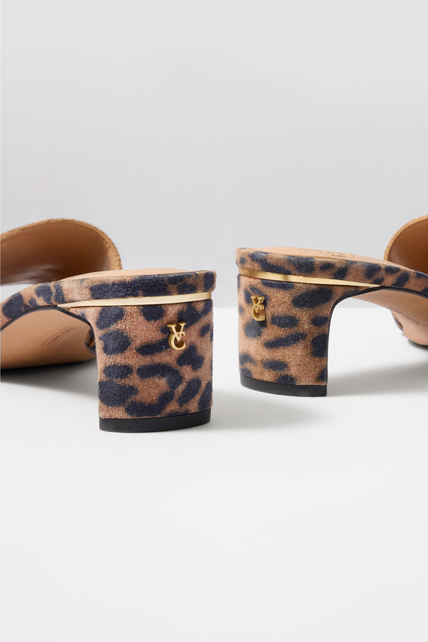 Everve Linanna Leopard Heel Blacknat