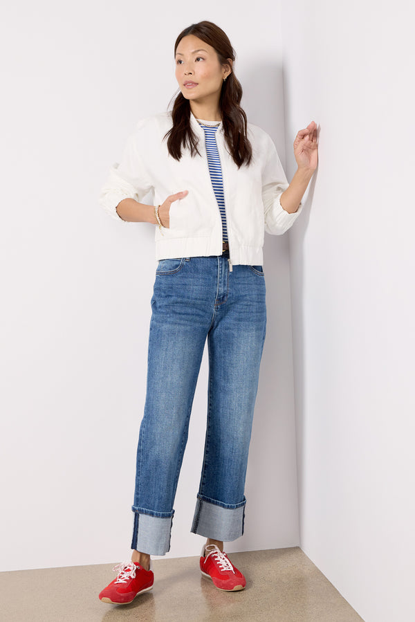 Everve Linen Bomber Chalk