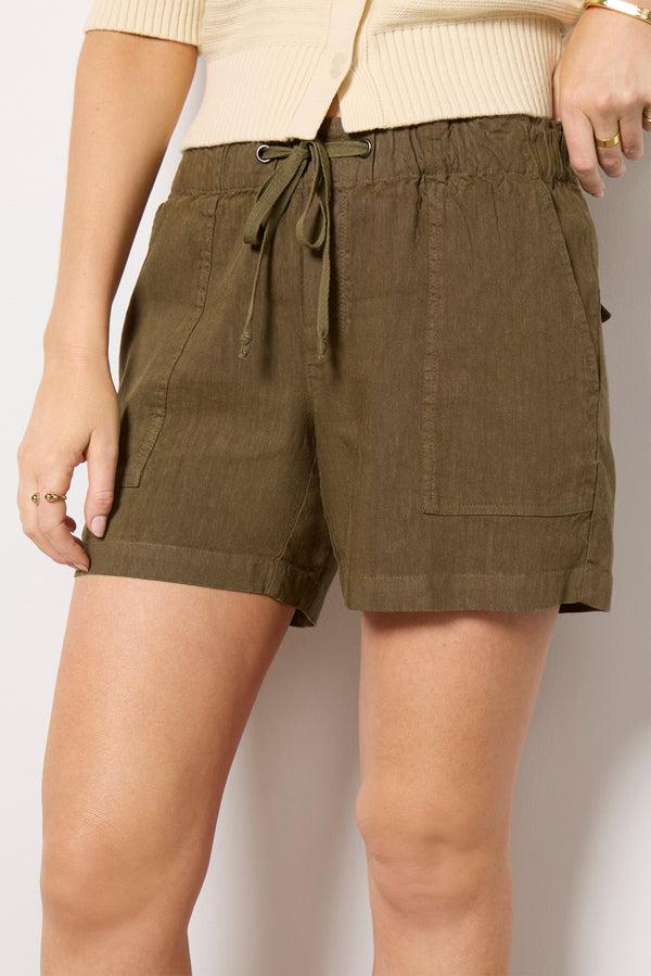 Everve Linen Short Olive