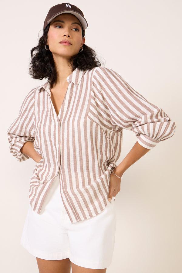 Everve Lo Button Down Shirt Milosstripe