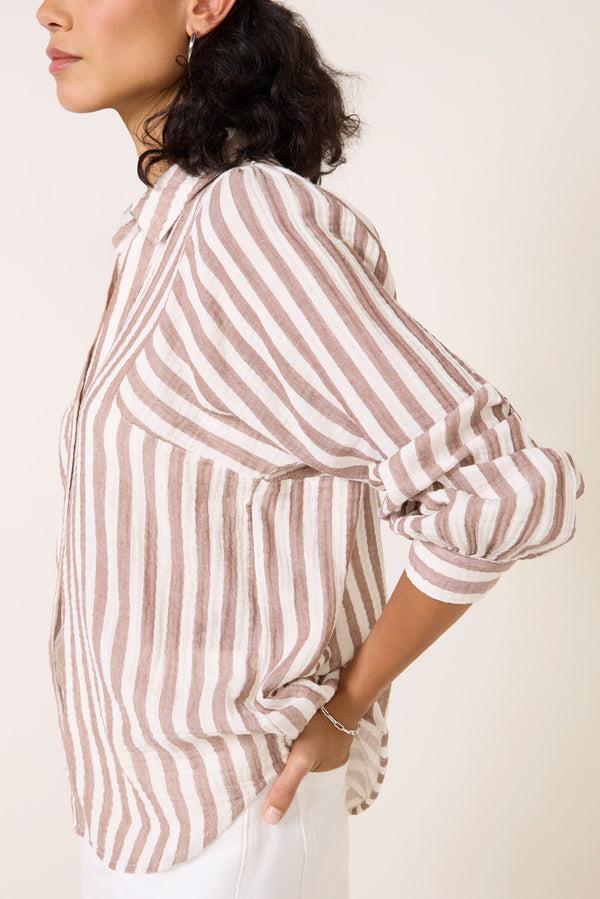 Everve Lo Button Down Shirt Milosstripe
