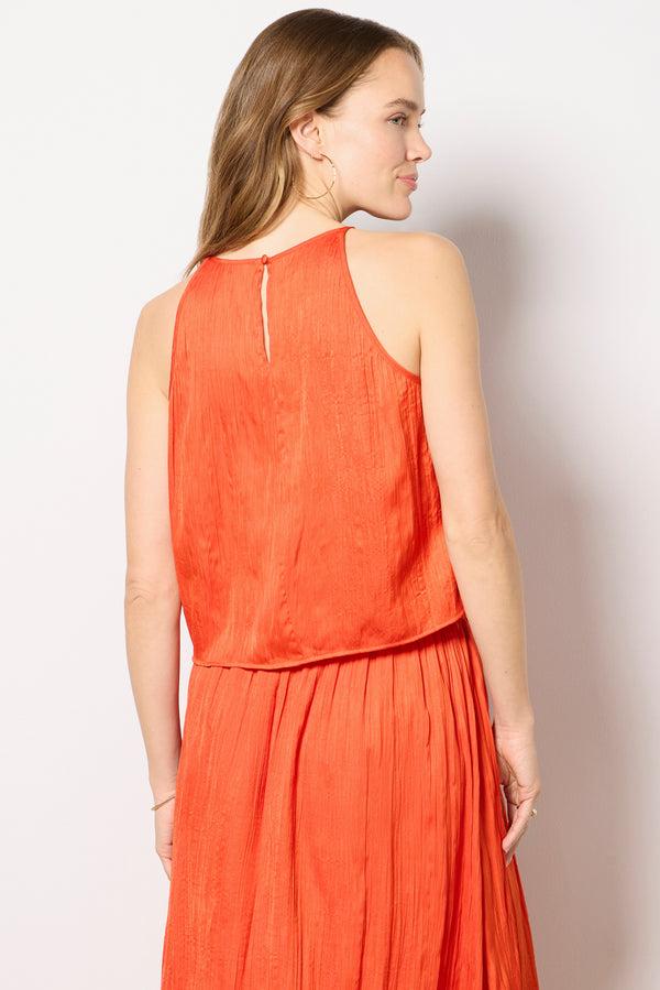 Everve Lordes Satin Tank Cabanared