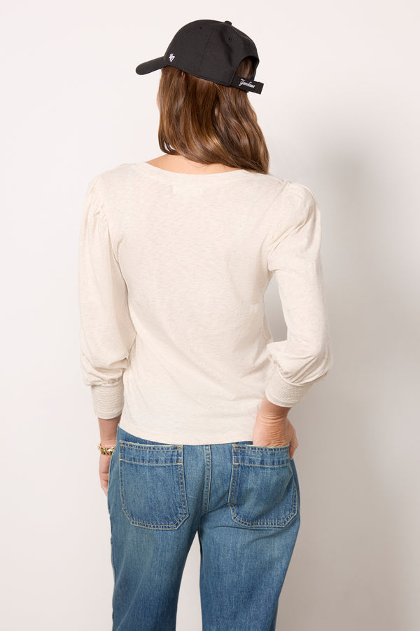 Everve Loren Peasant Tee Heatheroat