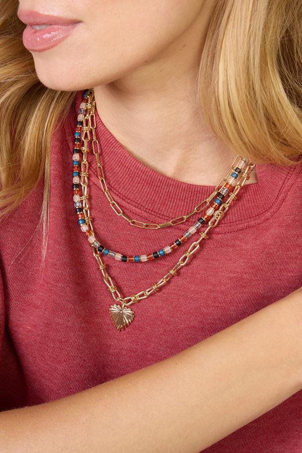 Everve Lorna Beaded Necklace Multi