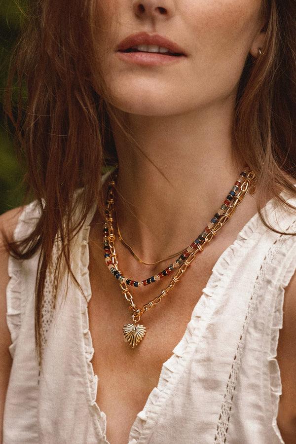 Everve Lorna Beaded Necklace Multi
