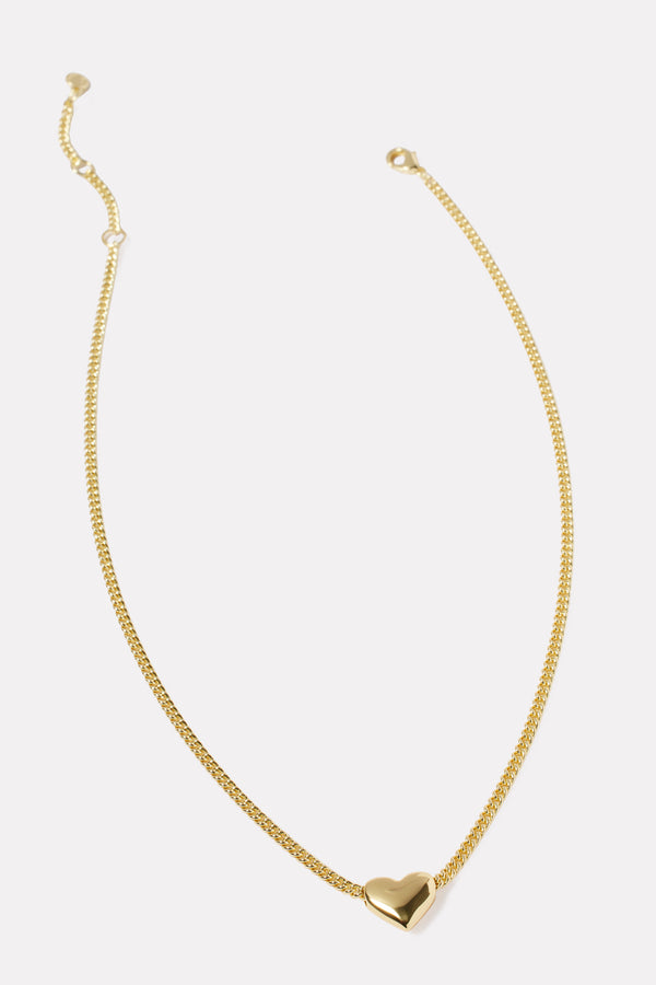 everve Lou Heart Charm Necklace Gold