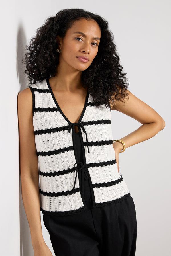 everve Lou Tie Tank White/Black