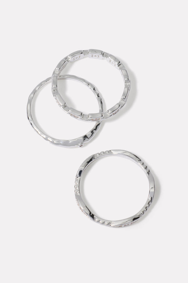 Everve Louisa Delicate Ring Set Silver