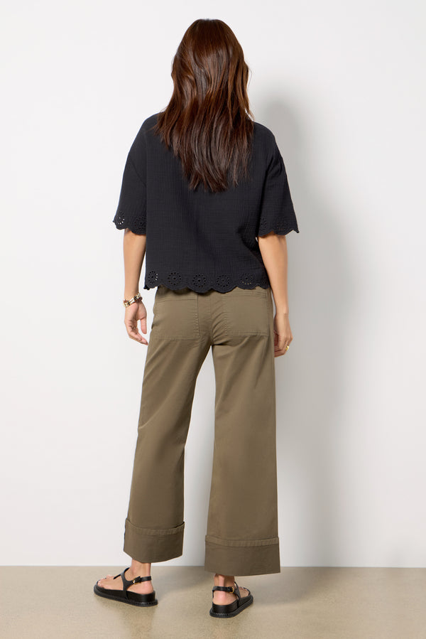 Everve Luna Cuffed Pant Kalamata