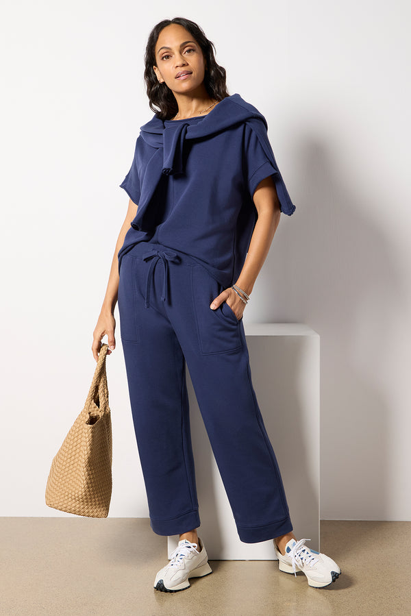 Everve Luxe Lounge Short Sleeve Navy