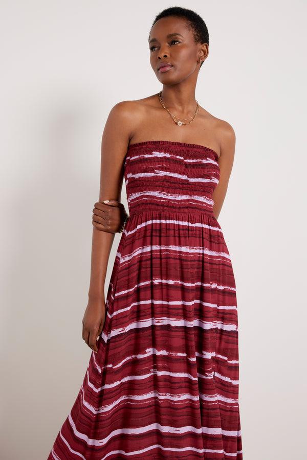 Everve Lydia Strapless Dress Multi