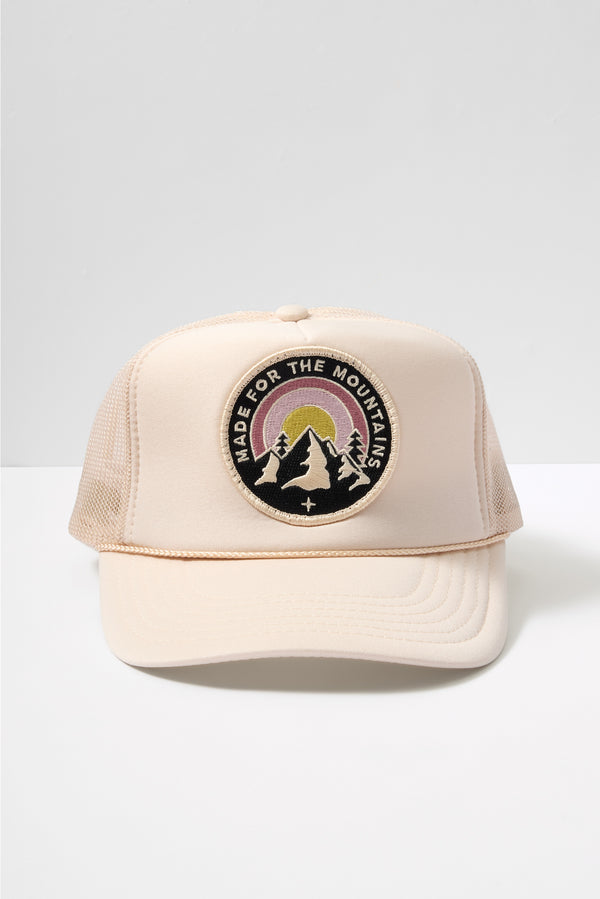 everve Made For Mountains Trucker Hat Lightnatural