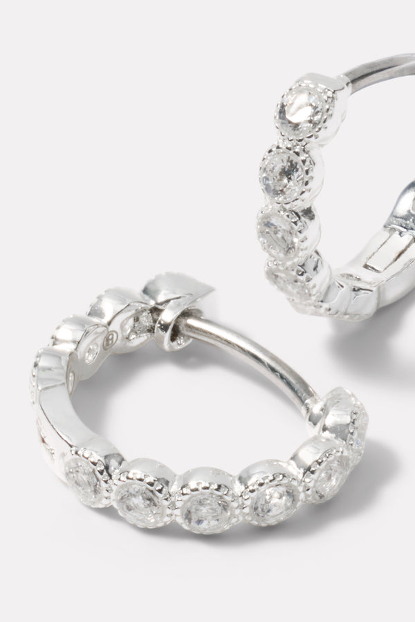 everve Madison Shimmer Huggies Silver