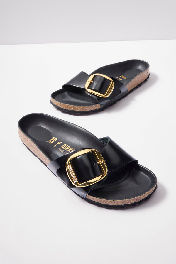 everve Madrid Big Buckle High Shine Black