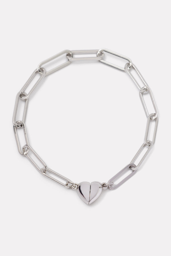 everve Mae Magnet Heart Bracelet Silver