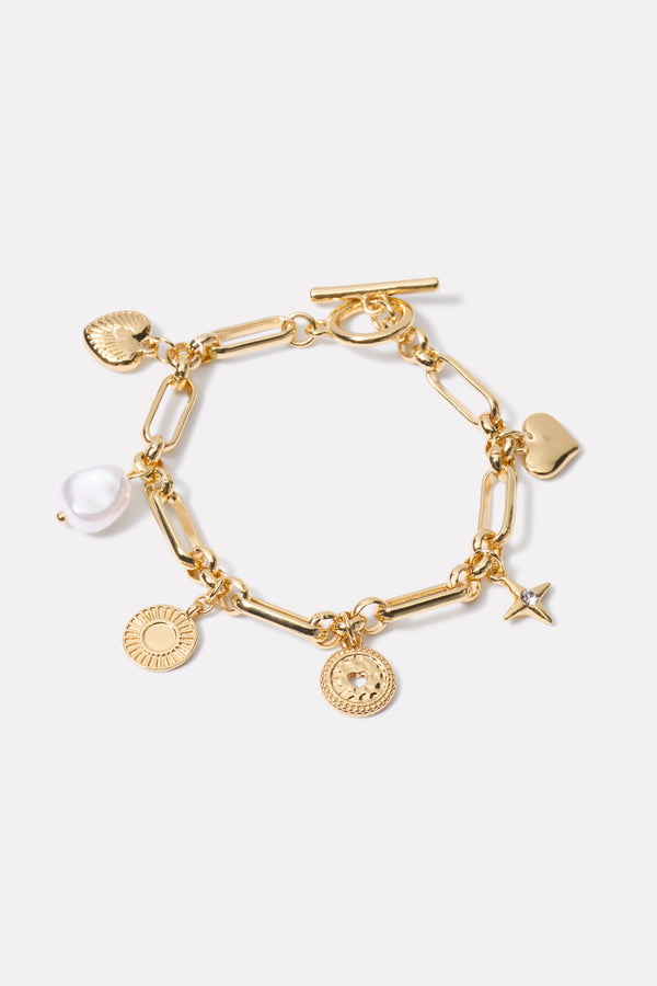 Everve Marbella Charm Bracelet Gold/Silver