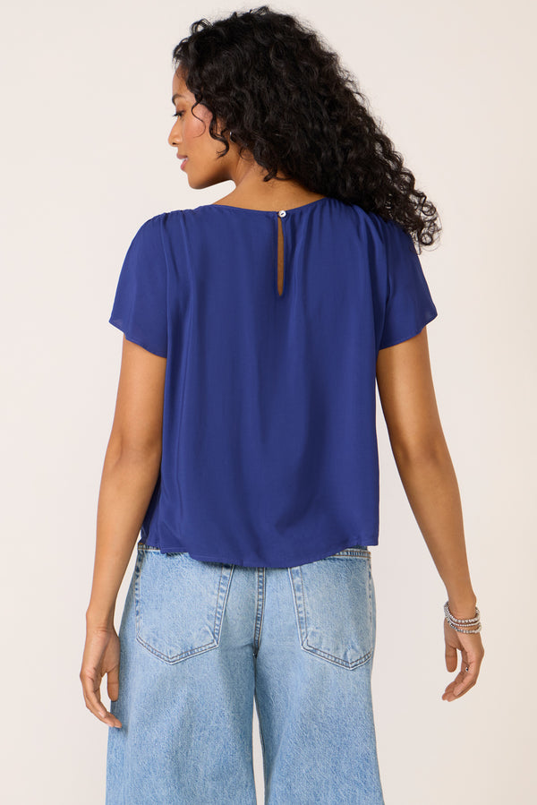 Everve Marcel Blouse Cobalt