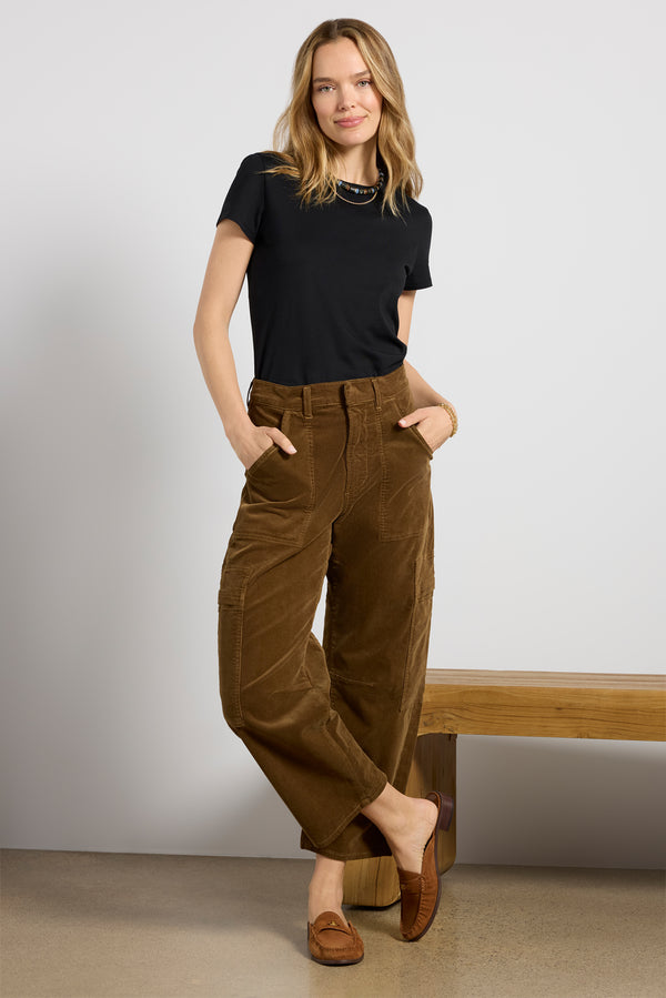 everve Marcel Utility Barrel Pant Manuka