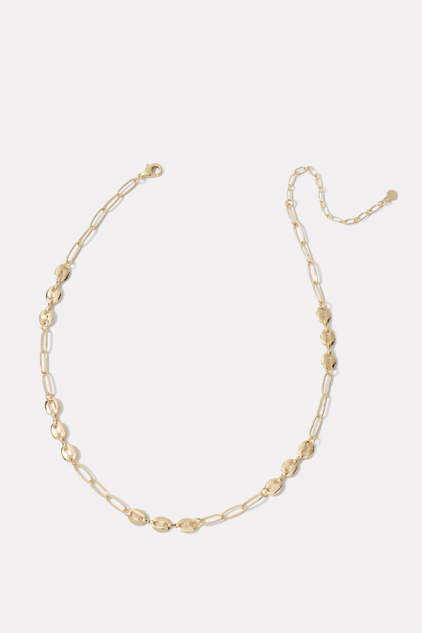 everve Margot Paperclip Necklace Gold