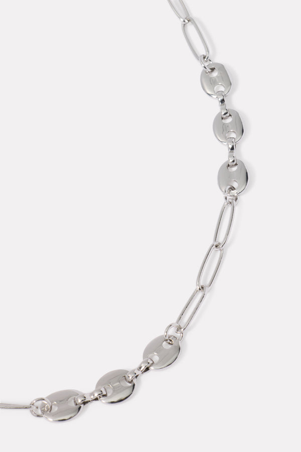 Everve Margot Paperclip Necklace Silver