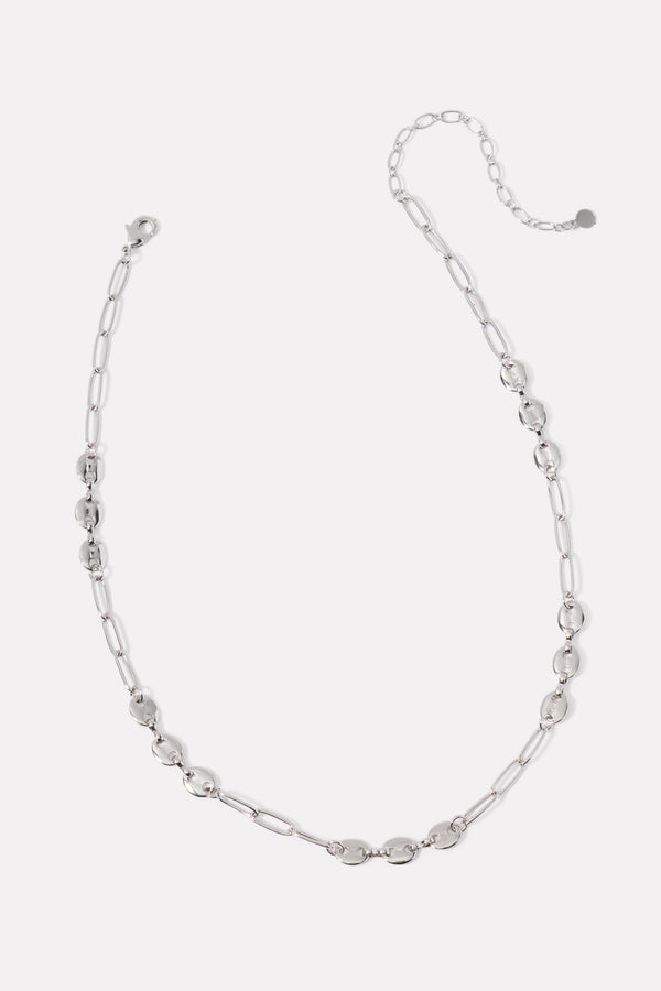 everve Margot Paperclip Necklace Silver
