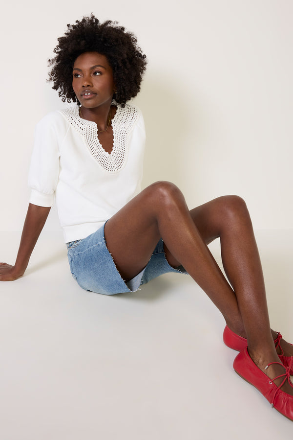 everve Mariposa Sweatshirt Ivory