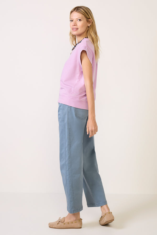 Everve Marni Barrel Pant Dustyblue