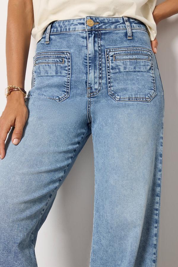 Everve Meg Jean W Patch Pockets Mediumwash