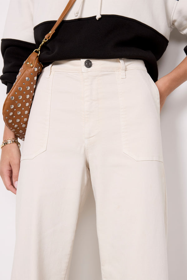 Everve Meg Utility With Raw Hem Ecru