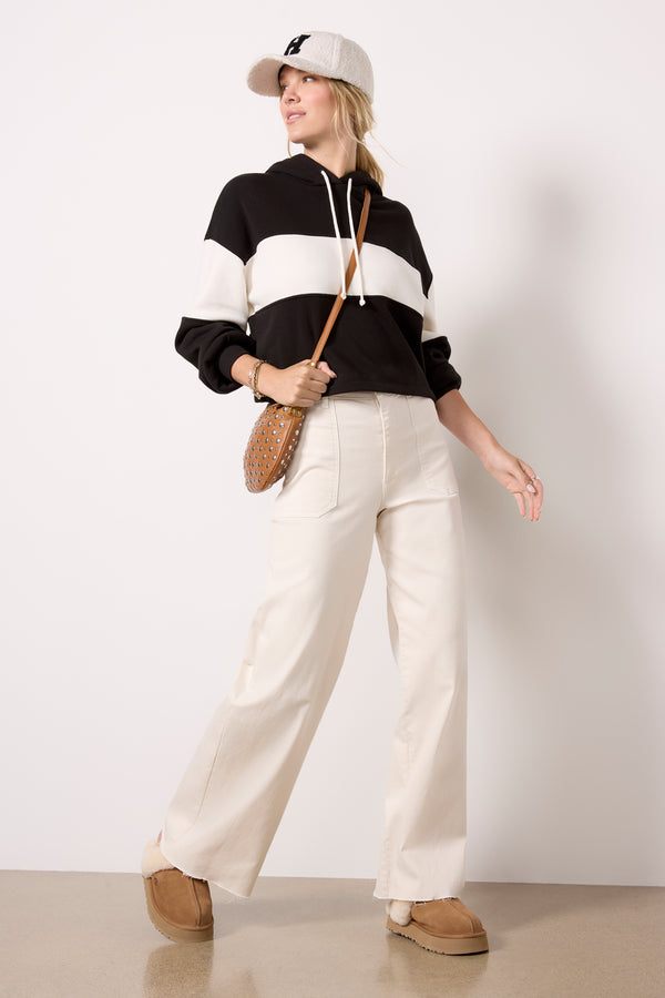 everve Meg Utility with Raw Hem Ecru