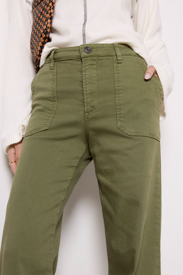 Everve Meg Utility With Raw Hem Sage