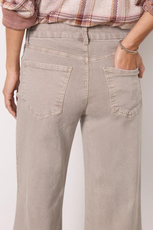 Everve Meg Wide Leg Coffeecream