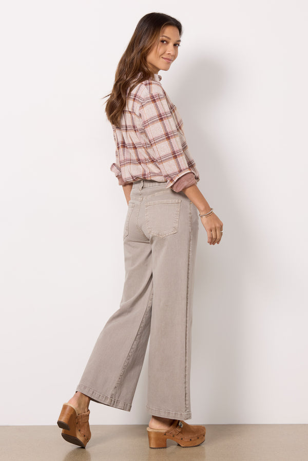 Everve Meg Wide Leg Coffeecream