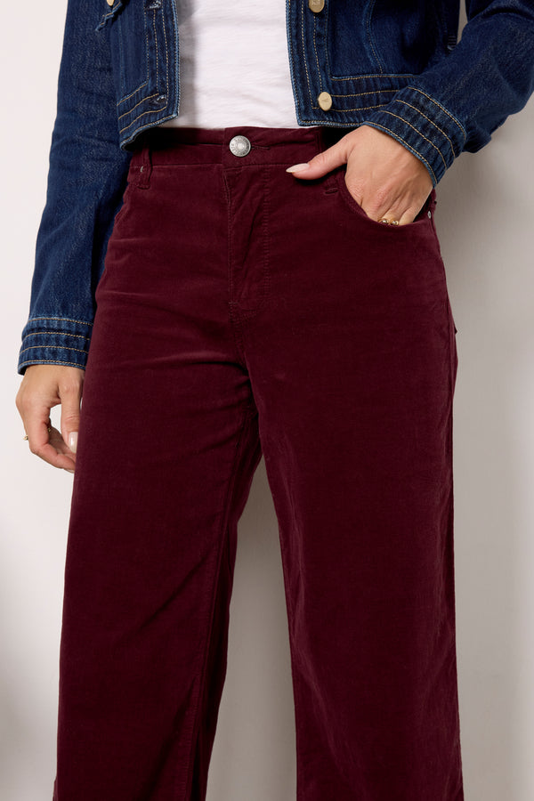 Everve Meg Wide Leg Darkplum