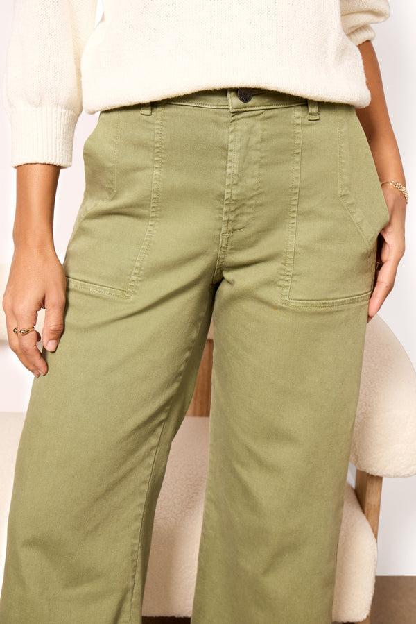 Everve Meg Wide Leg Olive