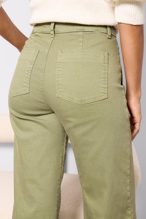 Everve Meg Wide Leg Olive